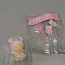JeVenis 2 PCS Pink Baby Girl cake decoration Baby Shower Its a girl cake Topper Birthday Party Supply Adorable Girl Baby