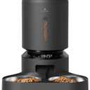 PETLIBRO Automatic Cat Feeder, Automatic Cat Food Dispenser with Freshness Preservation, Timed Cat Feeders with Low Food Sensor for Dry Food, Up to 6 Meals Per Day, Granary Pet Feeder for Cats/Dogs (5L -Basic Dual Tray, Black)