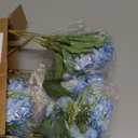 Lyrow 8 Pcs Peony Artificial Flowers Fake Silk Hydrangea Bouquet Elegant Peony Flowers for Wedding Decoration Faux Realistic Floral for Home Party Table Centerpieces Arrangement (Gradiente Blue)