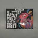 ARTISTRO 12 Glitter Paint Pens Sparkly and Shiny for Rock Painting, Stone, Ceramic, Glass, Wood, Fabric, Scrapbooking, DIY Craft Making, Coloring, Acrylic Glitter Markers, Medium Tip 3.0mm