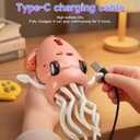 Magic Dancing Octopus Toy - Smart Obstacle-Dodging Robot with LED Light Show & Music, USB Rechargeable Tummy Time Squid Toy for Babies | Electric Crawling Octopus | Interactive Gift for Kids 3+ (Pink)