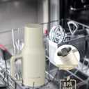 40 Oz Insulated Tumbler with Flip Straw Lid - 100% Leakproof, 100% Clean, Vacuum insulated Stainless Steel | BPA-Free, Handle & Cupholder Compatible - 24H Cold, Travel/Gym/Office (Cream)