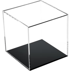Transparent Acrylic Square Cube Containers with Lid Storage Boxes, Action Figures Home Storage Organizing Toys Craft Supplies Display Case, Countertop Plexiglass Display Case, 4x4x4Inch