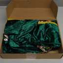 Mepase Women Renaissance Velvet Dress Medieval Costume with Rhinestone Tiaras Crowns Irish Dresses Halloween Gothic Cosplay (Medium, Green)