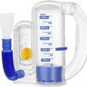 Incentive Spirometer Breathing Exercise Device for Lungs, Lung Exerciser Device, 5000ml Capacity for Deep Steady Inhalation Practice with Airflow Indicator