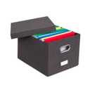 Internet's Best Collapsible File Box Storage Organizer with Lid - 1 Pack - Charcoal
