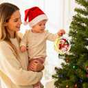 Babys First Christmas Photo Ornament 2025 Girl - Personalized Pink Elephant Ornament - My 1st Xmas Tree New Baby Girl Picture Keepsake Ornaments Decoration