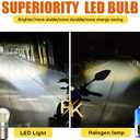 Ruiandsion BA20D LED Bulb 10-30V Non Polarity 1000Lm Hi/Lo Beam Super Bright White 3014 39SMD Chipsets for Motorbike Pack of 1