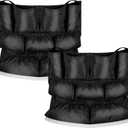 Frienda 2 Pcs Trash Can Caddy Bag Cleaning Caddy Bag for Garbage Bins Trash Holder Cart Garbage Bin Storage Organizer, Fits 32-50 Gallon Can, Janitorial Storage Cleaning Supplies (Black)