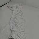 BEAGIMEG Women's Sexy Elegant Bodycon Sleeveless Ruched Off Shoulder Night Party Cocktail Midi Dress (Medium, White)