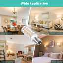 E12 LED Bulb Dimmable, 2700K Soft Warm White, 4W Equivalent 40W Candelabra Light Bulbs, AC120V, 400LM, Non Flicker, T4 E12 Base Light Bulbs for Chandelier, Ceiling Fan Lighting(5 Pack)