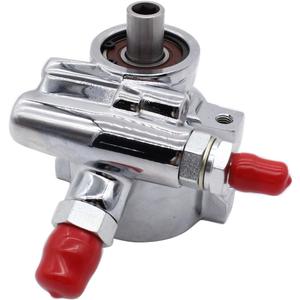 1 PC SHLPDFM Chrome Silver Power Steering Pump Saginaw Tc Type 2 Remote Reservoir Power Steering Pump Fits for Chevy Gm 1980-2001
