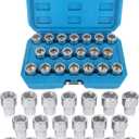 20Pcs Wheel Lock Removal Kit, Porsche Wheel Lock Key Set, Wheel Lock Removal Tool Kit Lug Nut Key Set, Anti-Theft Screw Remover for Removing and Locking