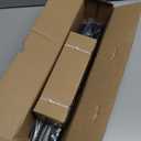 Ceramic Black Curtain Rods for Windows 28 to 48 Inches Adjustable Length Heavy Duty 1" Diameter Window Curtain Rod with Modern Leaf Pattern Decorative Finials for Bedroom Kitchen Living Room