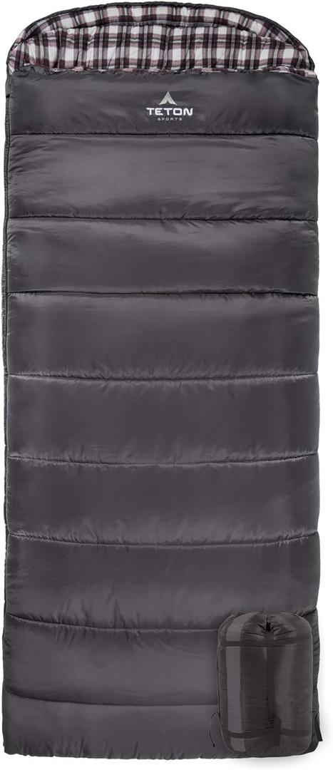 Teton Celsius Regular, 25F, 20F, 0F Degree Sleeping Bags, All Weather Bag for Adults and Kids, Camping Made Easy and Warm, Travel Sack Included (Grey)