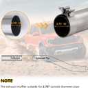 Performance Exhaust D-Fit Muffler Kit Fit 2014-2021 Chevrolet Silverado 1500, 2014-2021 GMC Sierra 1500