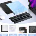 HOUYEE 180 Pack Binding Covers Set: 60 Pcs 3/8 Inch Black Binding Combs, 8.5x11 Inches, 60 Pcs 10 Mil Clear Binding Covers, 60 Pcs 12Mil Black Sand Texture, Letter Size