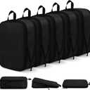 5 Pack Compression Packing Cubes for Travel Space Saving Cubes Luggage Organizer for Suitcase(Black,M)