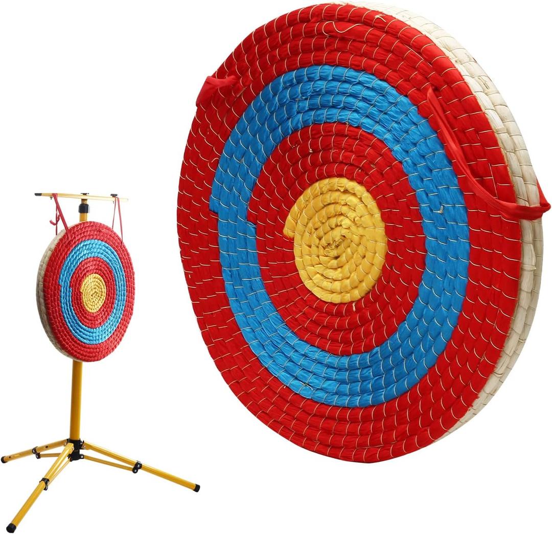 SOPOGER Archery Targets for Backyard Round Straw Bow Arrow Target 20 inches Traditional Solid Handmade Archery Target for Youth Outdoor Shooting Practice, 1 Pack