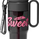 youcanplato 30oz Tumbler with Handle and Straw Lid-Made with Tritan,BPA Free Water Bottle-Spill Proof Plastic Tumble for Women and Men-Water Cup with Tea Funnel,Leak Proof (Black)