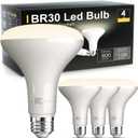 TJOY LED Flood Light Bulb, Recessed Ceiling Bulb, BR30, 65W Equivalent Efficient 9W, Dimmable, E26, Neutral White 4000K, 10 Year, 800 Lumens, 80CRI, 4 Pack LED Ceiling Light for Kitchen, Living Room (4000k Cool White)