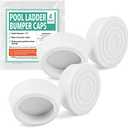 Impresa [4 Pack] Pool Ladder Bumpers to Protect Pool Liner - Protective Step Ladder End Cap for Inground Pool - Swimming Pool Ladder Parts - White Rubber End Cap - 1.9” Inner Diameter