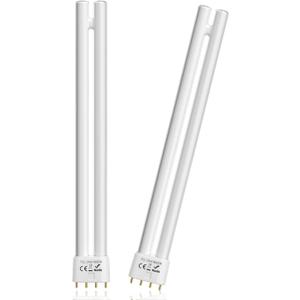2G11 Base PL24-C 24W for OttLite Fluorescent Light Bulb, 12.7 Inch 4000K Natural White PLL 24W 4 Pin CFL Plug-in 2G11 Bulbs, T5 Double Tube Fluorescent Light, Dimmable (2-Pack)