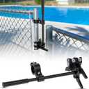 Chain Link Fence Gate Latch, Pool Gate Latch, Pool Gate Lock Child Proof Gate Latch, Child Proof Chain Link Gate Latch ONLY Fits 1-3/8" Gate Frame x 1-7/8" Gate Post (Not for 1-5/8" Gate Frame)