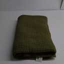 Bedsure Gentlesoft 100% Cotton Blanket Queen Size for Bed - Breathable and Soft, Waffle Weave Blanket for Summer, Thick Cozy Fall Blankets for Women Gift, Olive Green, 90x90 Inches