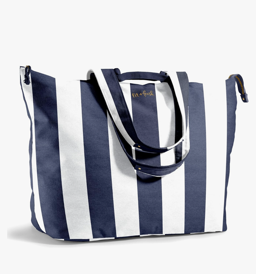 Fit & Fresh Large Beach Bag for Women - Extra Large Travel Tote With Pockets