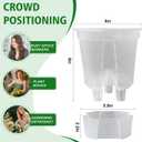 Cdd's Path Large Naked Root Planter Self Watering Pots Set with Holes for Indoor/Outdoor Plants, Planter Pot with Watering Hole/Reservior and Air Pipes (Clear, 8 inch-5 Pack)