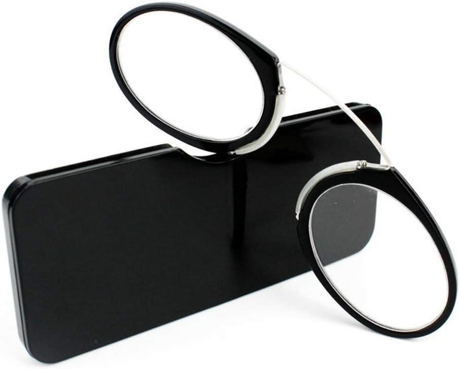 Unisex Reading Glasses Compact Vision Aid Mini Nose Clip readers
