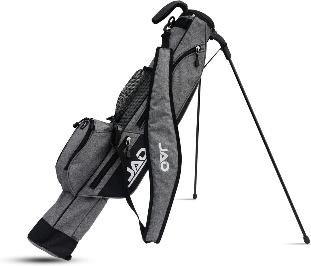 Sunday Golf Bag - Premium Everyday Sunday Golf Bag with Stand for Men, Women and Ladies, Ultra Lightweight, Easy to Carry Pitch n Putt Carry Bag (Grey)