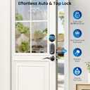 Veise Keyless Entry Door Lock with 2 Lever Handles - Electronic Keypad Deadbolt, Auto Lock, Back Lit & Easy Installation Design, Front Door Handle Sets, Matte Black