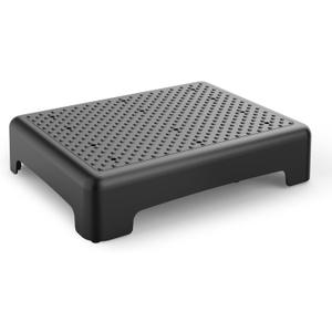HBTower Mobility Step Stool for Adults & Seniors - Non-Slip Platform Indoor and Outdoor, Portable Riser, Safety Step for Car, Bedside, Office, Shower, Stairs - Black