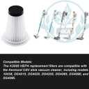 K3000 HEPA Vacuum Filter Replacement for Kenmore Vacuum, Compatible with Models 10438 DS4015 DS4020 DS4030 DS4065 DS4090 DS4095, 4 Pack Washable Vacuum Filter with Brush