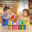 Foleto Bottle Flip Challenge Game, Color Match Interactive Sorting Toy with 20 ABS Bottles, Dual-Mode Brain Training Game Portable Party Family Group Challenge