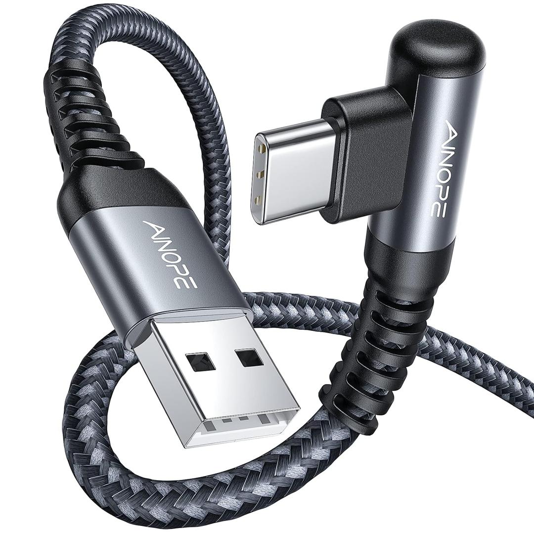 AINOPE 2 pac 1M Nylon Braided USB C Charging Cable Compatible with Galaxy S21+ Ultra, iPad mini/Air/Pro, Pixel 6X (3.3FT+3.3FT)