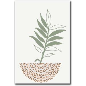 Printed Canvas Painting Wall Art Boho Abstract Wall Art Print Boho Wall Decor Scandi Art Mid Century Beige Green Terracotta Boho Wall Art Bedroom and Kitchen Office Wall Decoration 12x18inch, Pack of 3 