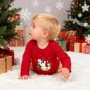 UNICOMIDEA Baby Christmas Romper Long Sleeve Newborn Boys Girls Outfit 0-12 Months