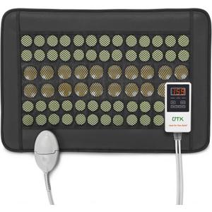 UTK Heating Pad for Back, 5X Deeper Back Pain Relief, Far Infrared Heating Pad with Natural Jade, FSA-HSA Eligible, Hotter to 159, 4H Auto Off, Travel Bag, Memory Function, 23.5"16", Gifts for Women