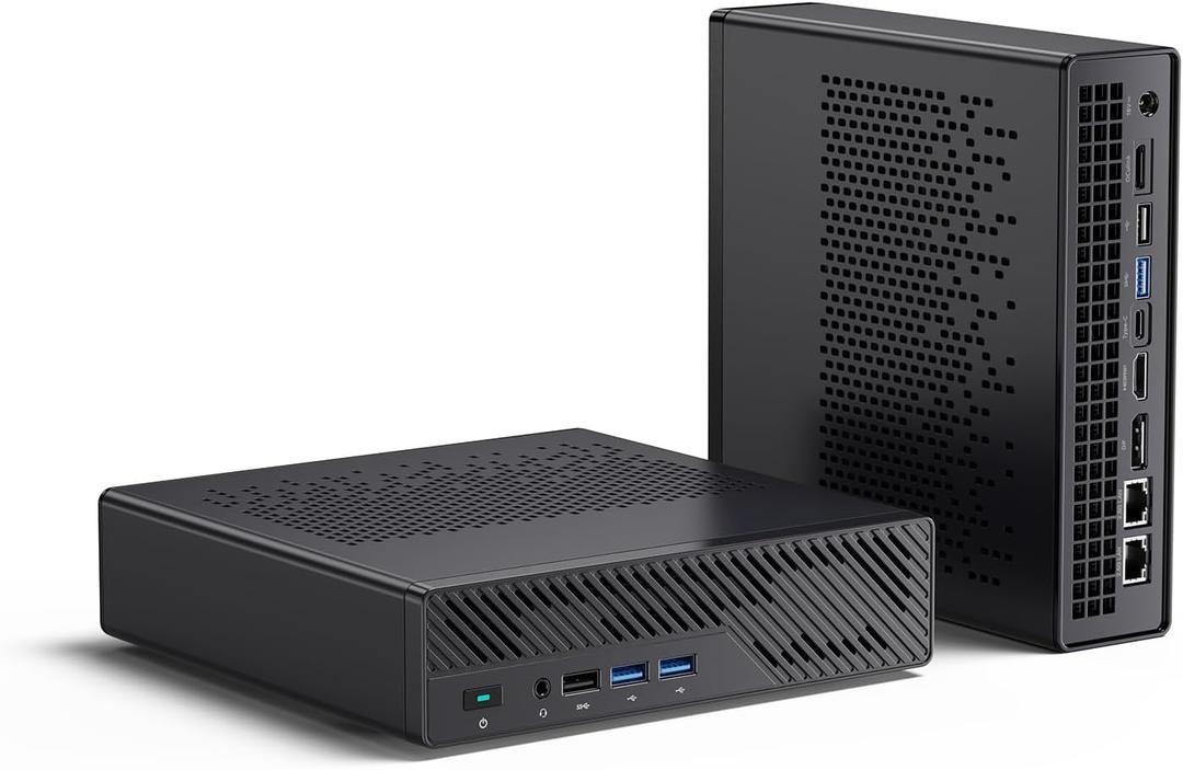 MINISFORUM MS-A1 Workstation Barebone Version Without CPU/RAM/SSD/OS, HDMI/DP/USB-C Triple Display Mini PC, 2x2.5G LAN Port, 4X PCIe SSD Slot, Support AMD AM5 Socket CPU/Discrete Graphics Cards