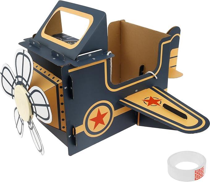 Wearable Cardboard Toy,Costume Cardboard Making,Cardboard Box Airplane,Funny Wearable Cardboard Airplane Toy,Interactive Cardboard Airplane Costume for Kids Gifts