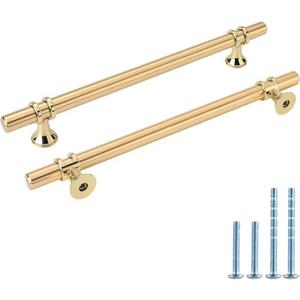 Rergy 20 Pack 6-1/4 Inch Gold Cabinet Pulls Heavy-Duty Kitchen Cabinet Handles, Rust-Resistant and Durable Drawer Pulls Zinc Alloy Hardware for Cupboard,Closet,Cabinets