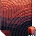 Camping Blanket,Lightweight Puffy Printed Camping Blanket Packable Outdoor Blanket for Camping,Traveling, Stadium, Hiking, Picnics (52x75", Red Sky)