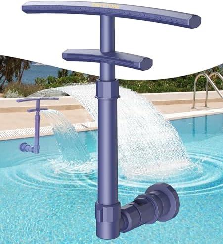 SINCETORE Pool Fountain for Above and Inground Pools, 2 in 1 Dual Spray Pool Waterfall Aerator, Adjustable Pool Sprinkler Fountain Swimming Pool Cooler, Above Ground Pool Accessories Pool Decor