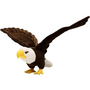 Adorable Bald Eagle Plush Toy - 24" Stuffed Animal with Bendable and Stretchable Wings, Ideal for Gifts or Home Decor