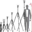 MACTREM 84" Camera Tripod, DSLR Tripod Heavy Duty for Travel, 360 Ball Head Professional Aluminum Tripod & Monopod with Carry Bag Compatible with Canon Nikon Binoculars Laser Telescope, 33lb Load