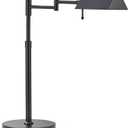 VONLUCE LED Desk Lamp, Adjustable Industrial Style Metal Table Lamp, Dimmable Reading Lamp for Living Room Bedroom Office, Black