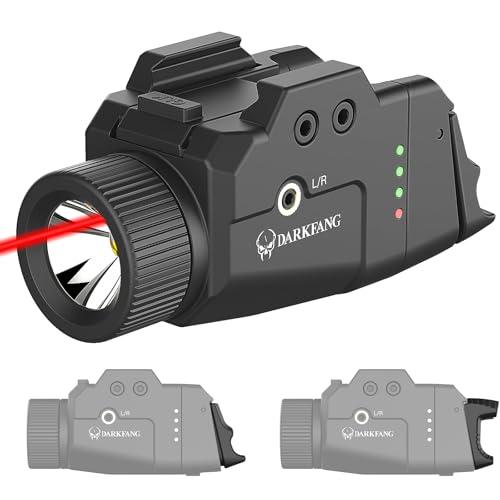 DARKFANG Pistol Red Laser Light Combo with High and Low Switch System for Picatinny and GLK Rails